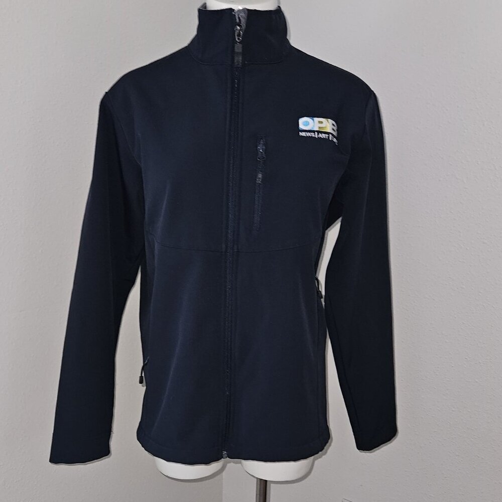 OPB Oregon Public Broadcasting Gray Soft Shell Jacket Women's Medium Storm Creek